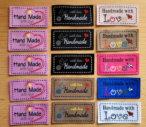 Stoff label handmade with - stoff-label,