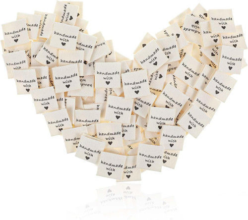120 stück stoffetiketten zum - stoffetiketten,