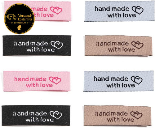 120 handmade stoffetiketten - 120,