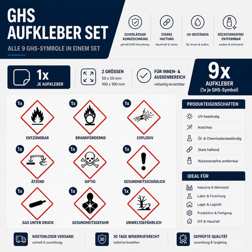 Ghs gefahrstoff aufkleber - ghs, 9