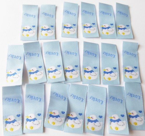 20x etiketten labels aufnäher - 20x,