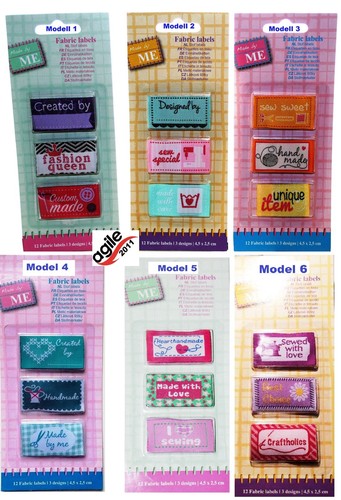 Stofflabel einnähetiketten - 12,