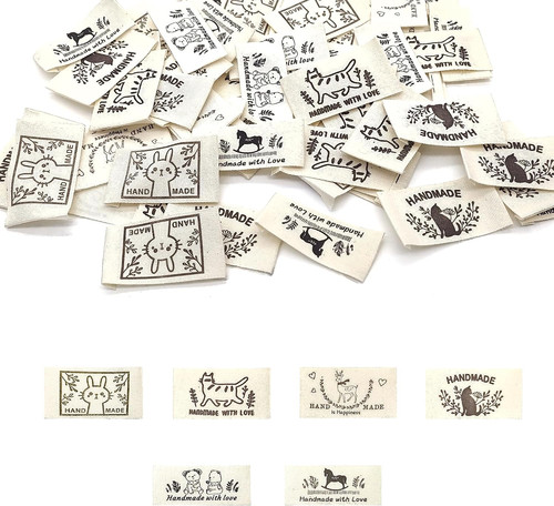 Pcs stoff labels handmade - pcs,