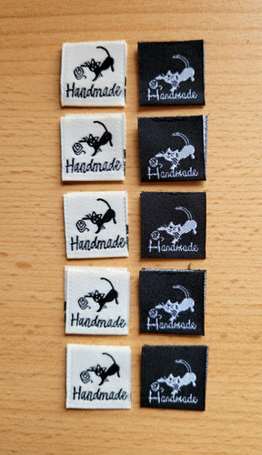 Stoff label handmade - stoff, *handmade*